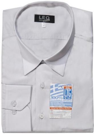 Μονόχρωμο πουκάμισο μακρυμάνικο. Το πουκάμισο έχει μία τσέπη στο ύψος του στήθους. Χωρίς κουμπί στον γιακά.