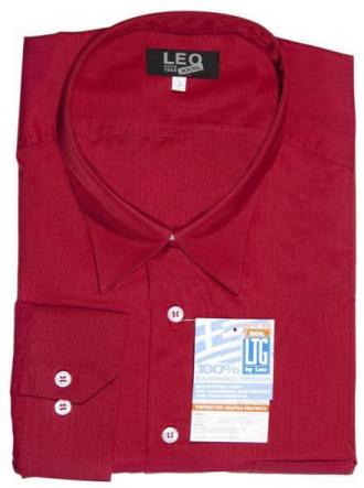 Μονόχρωμο πουκάμισο μακρυμάνικο. Το πουκάμισο έχει μία τσέπη στο ύψος του στήθους. Χωρίς κουμπί στον γιακά.