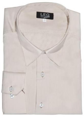 Μονόχρωμο πουκάμισο μακρυμάνικο. Το πουκάμισο έχει μία τσέπη στο ύψος του στήθους. Χωρίς κουμπί στον γιακά.