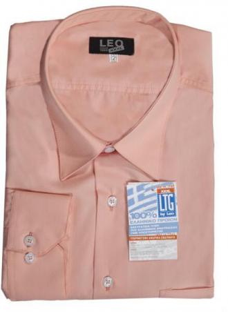 Μονόχρωμο πουκάμισο μακρυμάνικο. Το πουκάμισο έχει μία τσέπη στο ύψος του στήθους. Χωρίς κουμπί στον γιακά.