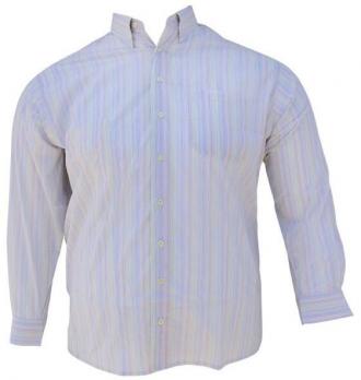 Μακρυμάνικο πουκάμισο με ριγέ σχέδιο.Το ρούχο έχει μία τσέπη στο ύψος του στήθους και κουμπί στο γιακά.