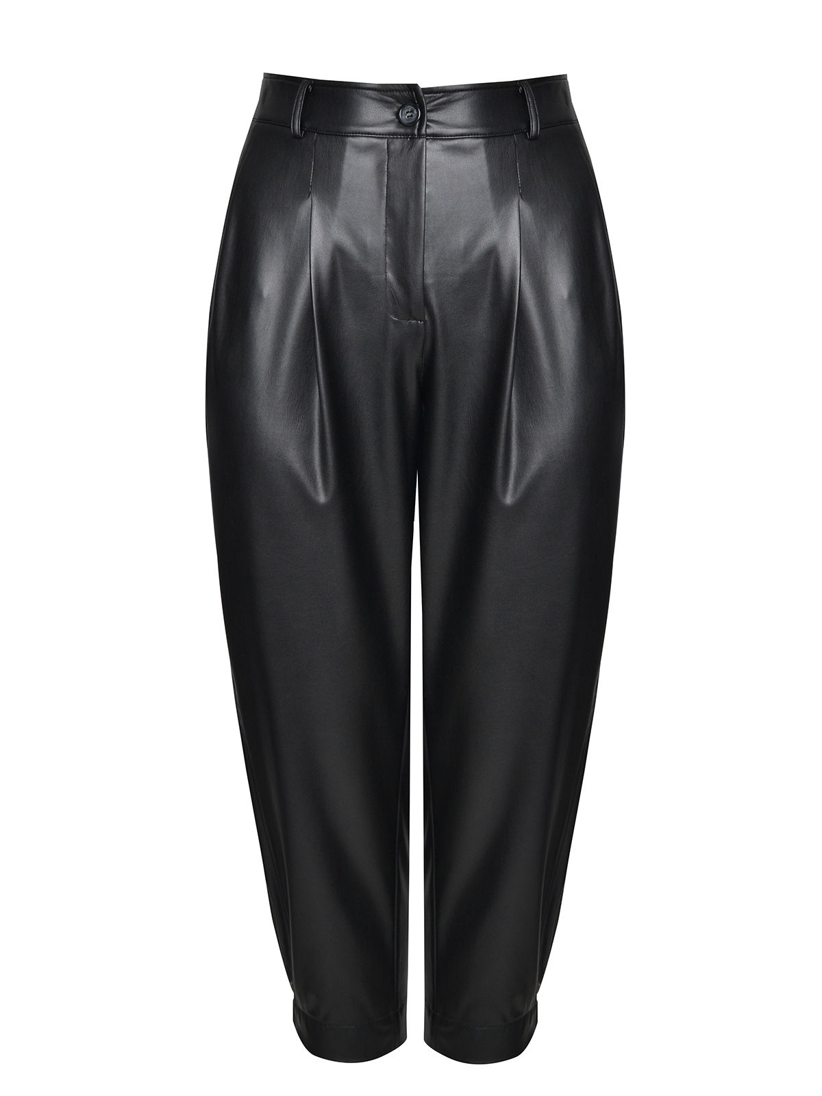 Λιτό, σύγχρονο και γεμάτο attitude, αυτό το leather-like carrot παντελόνι ανανεώνει το καθημερινό styling με μια αίσθηση urban πολυτέλειας. Η ψηλόμεση γραμμή του αγκαλιάζει τη σιλουέτα, ενώ οι απαλές πιέτες προσθέτουν όγκο και αρχιτεκτονική δομή. Η υφή που θυμίζει δέρμα χαρίζει κομψότητα και δυναμισμό, δημιουργώντας ένα statement κομμάτι που ξεχωρίζει σε κάθε εμφάνιση. Συνδύασέ το με ένα εφαρμοστό top ή ένα oversized πουκάμισο για τέλεια ισορροπία ανάμεσα στο polished και το cool. ● Leather-look ύφασμα που μιμείται δέρμα με απαλή, λεία υφή ● Ψηλόμεση γραμμή που επιμηκύνει τη σιλουέτα ● Μπροστινές πιέτες για διακριτικό όγκο ● Carrot-leg γραμμή τελείωμα που στενεύει προς τα κάτω ● Ιδανικό για καθημερινές και πιο elevated εμφανίσεις Μήκος (εσωτερική ραφή): 66 εκ. 100%POLYURETHANE Το μοντέλο έχει ύψος 1,80 εκ. και φοράει S Made in Greece