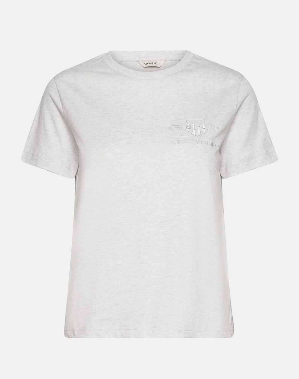 Γυναικεία t-shirt σε κανονική γραμμή, κοντομάνικη, με στρογγυλή λαιμόκοψη και κέντημα λογότυπου στο στήθος. (Σύνθεση: 100% Βαμβάκι)