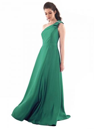 Στο φόρεμα μπορεί να μπει επιπλέον τιράντα ώστε να κρύβει το σουτιέν και στους δύο ώμους.Η τιράντα συμπεριλαμβάνεται.Σύνθεση:97% Pol. 3% El.Χρώμα:ΠράσινοΜανίκια:ΑμάνικοΕλληνικής Κατασκευής 