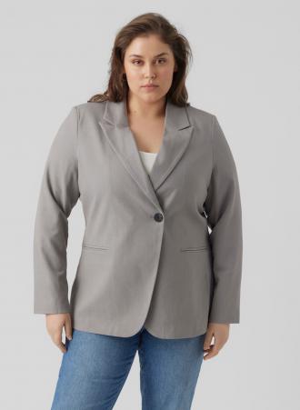 Σακάκι blazer σε γκρεζ χρώμα με ένα κουμπί. Συνδυάστε με το αντίστοιχο παντελόνι και δημιουργείστε εμφανίσεις σύμφωνα με τις τελευταίες τάσεις της μόδας!