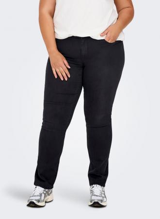 Denim παντελόνι ανοιχτό μαύρο σε ίσια γραμμή. Συνδυάστε με t-shirt και sneakers για ένα sporty look ή με τοπ και ψηλοτάκουνα για μια πιο βραδινή εμφάνιση!