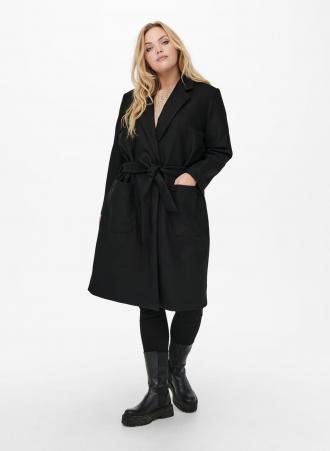 Μακρύ παλτό σε μαύρο χρώμα, με ζώνη στην μέση. Ένα κομμάτι κλειδί για την χειμερινή σας γκαρνταρόμπα, θα σας συνοδεύσει σε καθημερινές αλλά και πιο επίσημες βραδινές εμφανίσεις! 