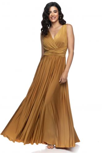  Μάξι Φόρεμα Σε Σκούρο Χρυσό Και Timeless Γραμμή Grecian. Ένα Φόρεμα που είναι Ιδανικό Για Σπέσιαλ Κοινωνικά Event Που Γίνονται Στο Φως Της Ημέρας. Με Κατάλληλα Αξεσουάρ Γίνεται Ενα Βραδινό Φόρεμα Που Ξαφνιάζει Ευχάριστα Με Την Απλότητά Του. Ποιότητα : Crystal Ζερσεϋ, ελαστικό Νέα Κολλεξιόν Ανοιξη Καλοκαίρι Easy Breezy %2AΔιατίθονται μανίκια Μετρήσεις Ρούχου: SMALLΣτήθος 86εκ -  Μέση 80εκ MEDIUMΣτήθος 90εκ - Μέση 84εκ LARGEΣτήθος 94εκ - Μέση 88εκ XLΣτήθος 98εκ - Μέση 92εκ 2XLΣτήθος 102εκ - Μέση 96εκ 3XLΣτήθος 106εκ - Μέση 100εκ 4XL Στήθος 110εκ - Μέση 104εκ 5XLΣτήθος 114εκ - Μέση 108εκ 