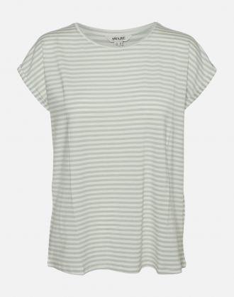 Γυναικείο T-shirt με κανονική εφαρμογή, κοντομάνικο, μονόχρωμο και με στρογγυλή λαιμόκοψη. (Σύνθεση: 95% Lyocell, 5% Ελαστάνη)