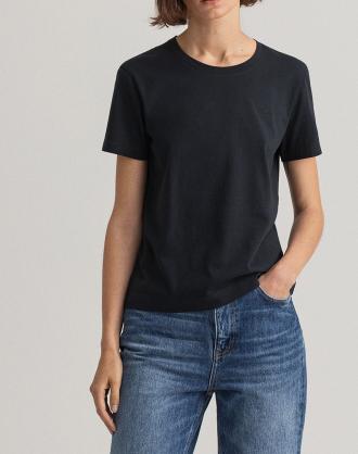 Μπλούζα τύπου T-shirt γυναικεία μονόχρωμη,σε κανονική γραμμή, με κλασικό σχέδιο αλλά και στρογγυλή λαιμόκοψη. (Σύνθεση: 100% Βαμβάκι)