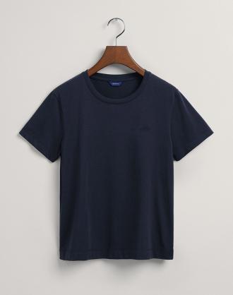 Γυναικείο T-shirt με κανονική εφαρμογή, κοντομάνικη, μονόχρωμη, με στρογγυλή λαιμόκοψη και κεντημένο λογότυπο στο στήθος. ( Σύνθεση: 100% Βαμβάκι )