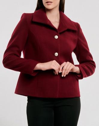 Γυναικείο σακάκι σε Plus Size, μονόχρωμο, με γιακά, βάτες στους ώμους και τσέπες μπροστά. Κλείνει με κουμπιά και είναι φοδραρισμένο. (Σύνθεση: 73% Πολυεστέρας, 25% Βισκόζη, 2% Σπαντεξ)